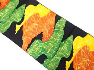 抽象模様織り出し　名古屋帯